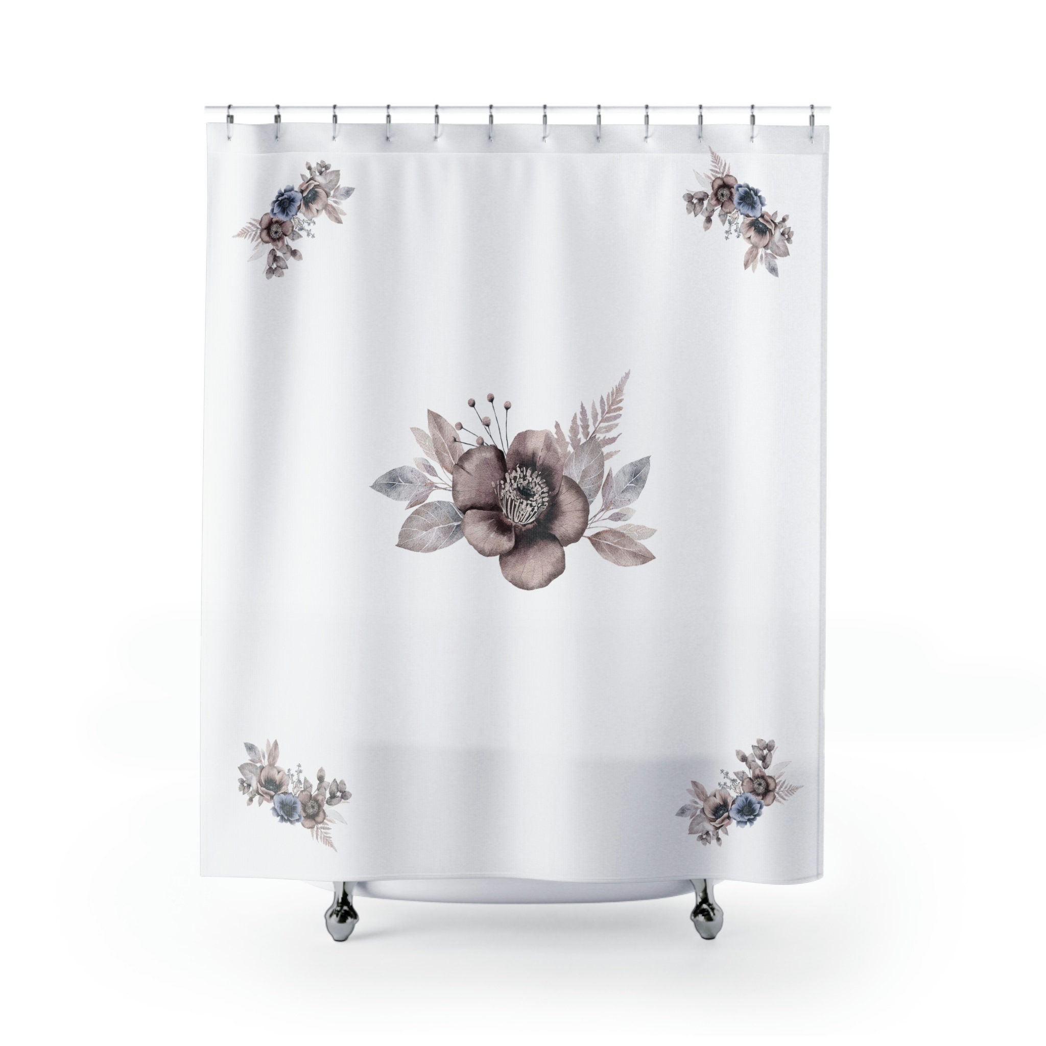 Southern Bouquet Floral Decorative Shower Curtain Matching In-Store for Your Bathroom