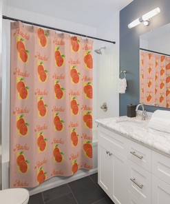 Southern Charm Peaches Georgia State Shower Curtain
