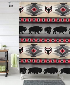 Southwest Bison Shower Curtain for a Rustic Western Feel