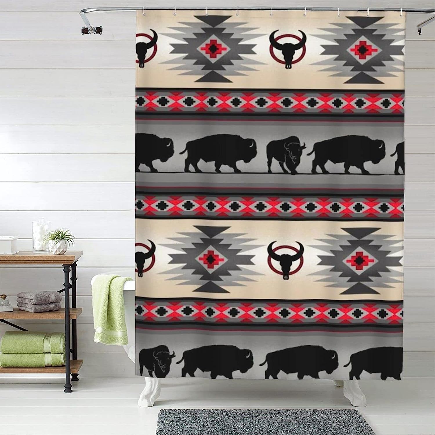 Southwest Bison Shower Curtain for a Rustic Western Feel