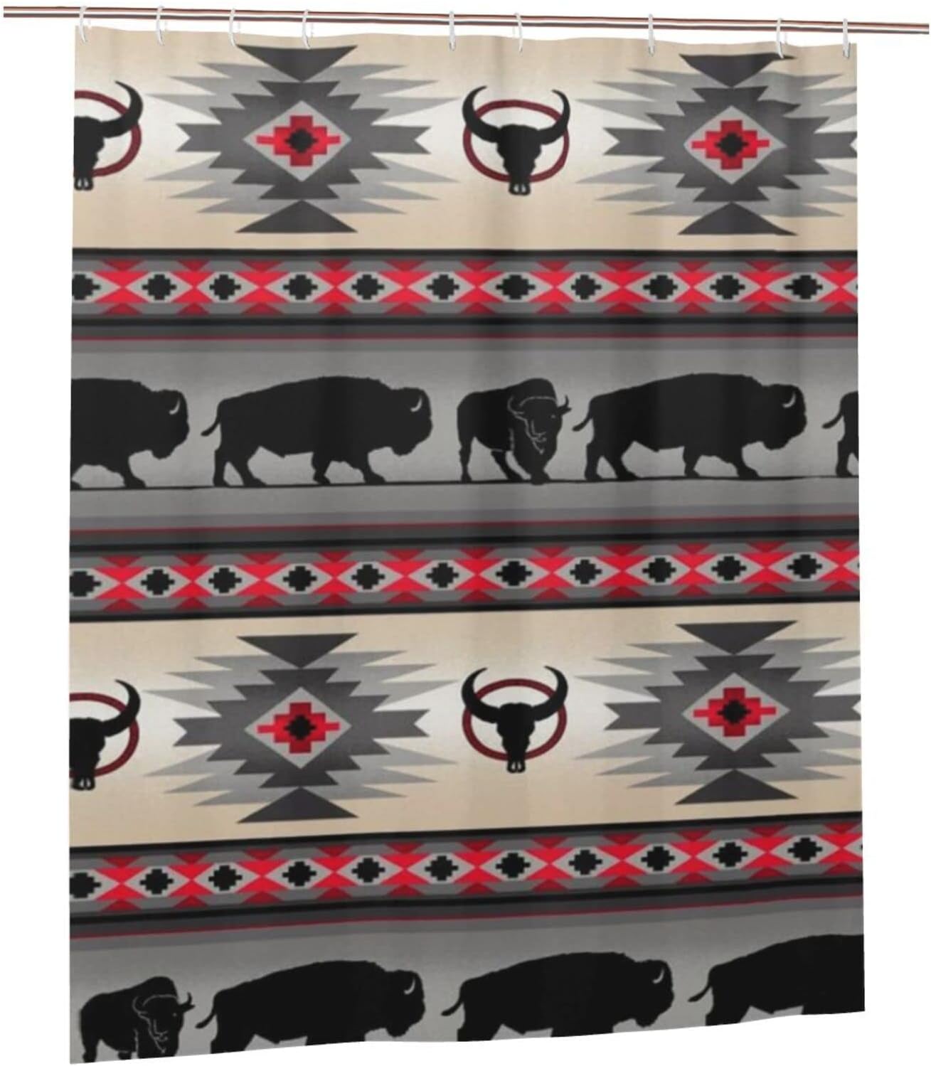 Southwest Bison Shower Curtain for a Rustic Western Feel