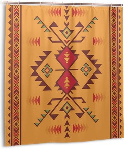 Southwest Indian Aztec Shower Curtain - Boho Bathroom Decor