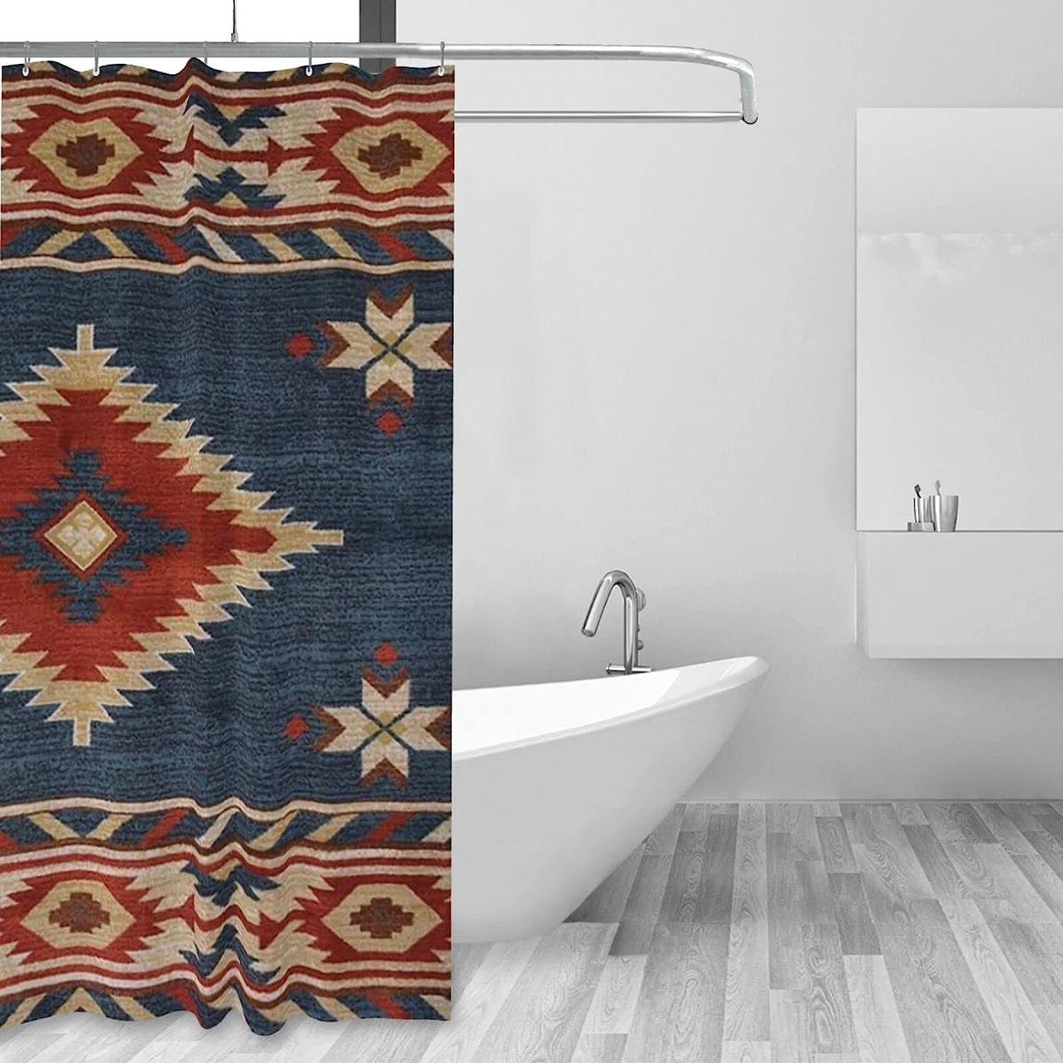 Southwest Native American Shower Curtain - Add a Western Touch to Your Bathroom Decor with Arrow Design