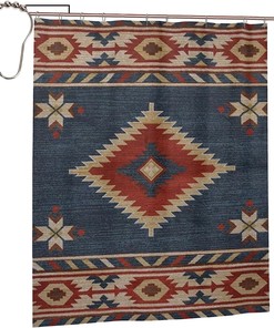 Southwest Native American Shower Curtain - Add a Western Touch to Your Bathroom Decor with Arrow Design