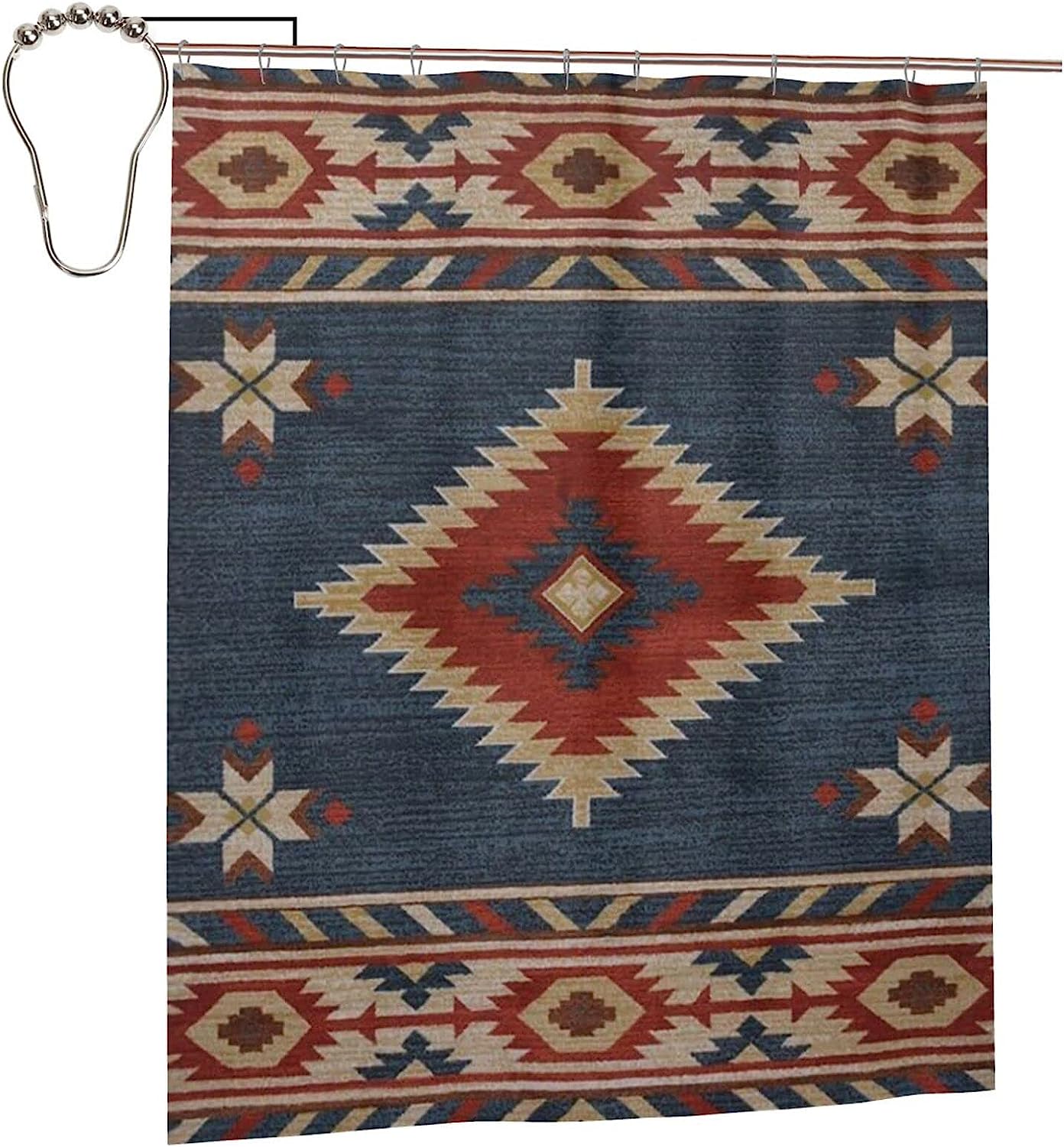 Southwest Native American Shower Curtain - Add a Western Touch to Your Bathroom Decor with Arrow Design