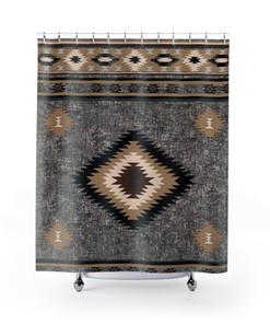 Southwest Native American Shower Curtain - Aztec Bathroom Decor