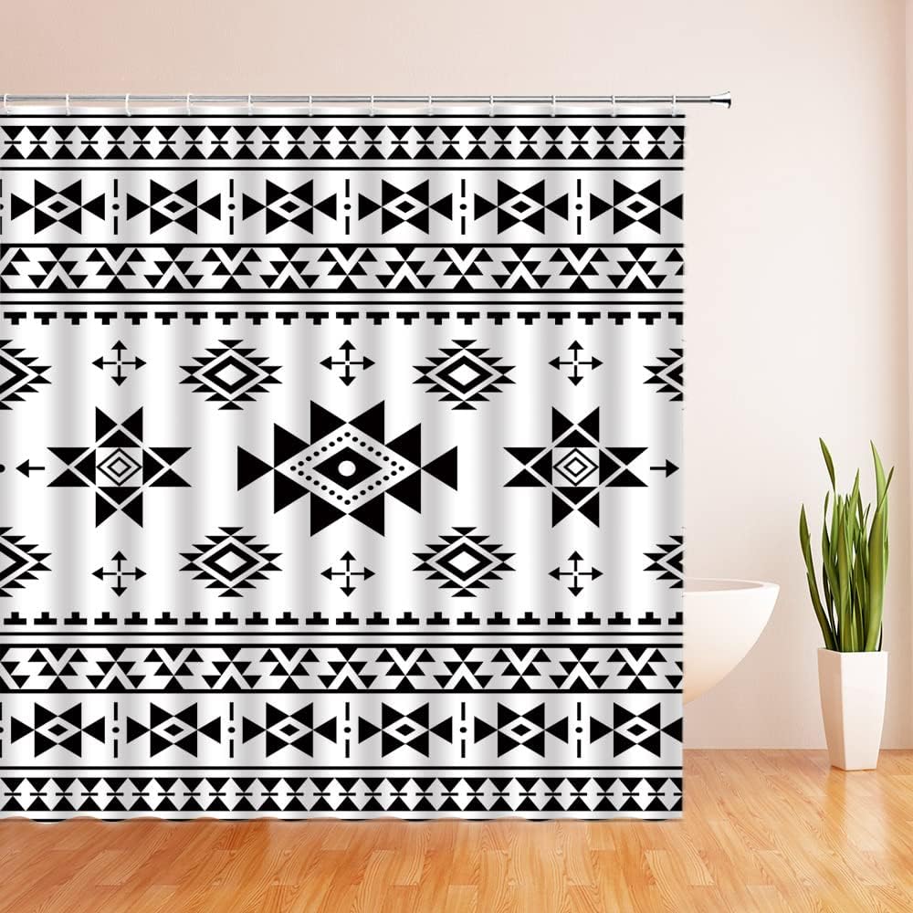 Southwest Native American Triangle Shower Curtain - Image 2