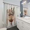 Southwest Style Macrame Plant Hanger Printed Shower Curtain for Rustic Bathroom Decor