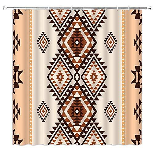 Southwestern Aztec Shower Curtain Native American Ethnic Navajo Abstract Print