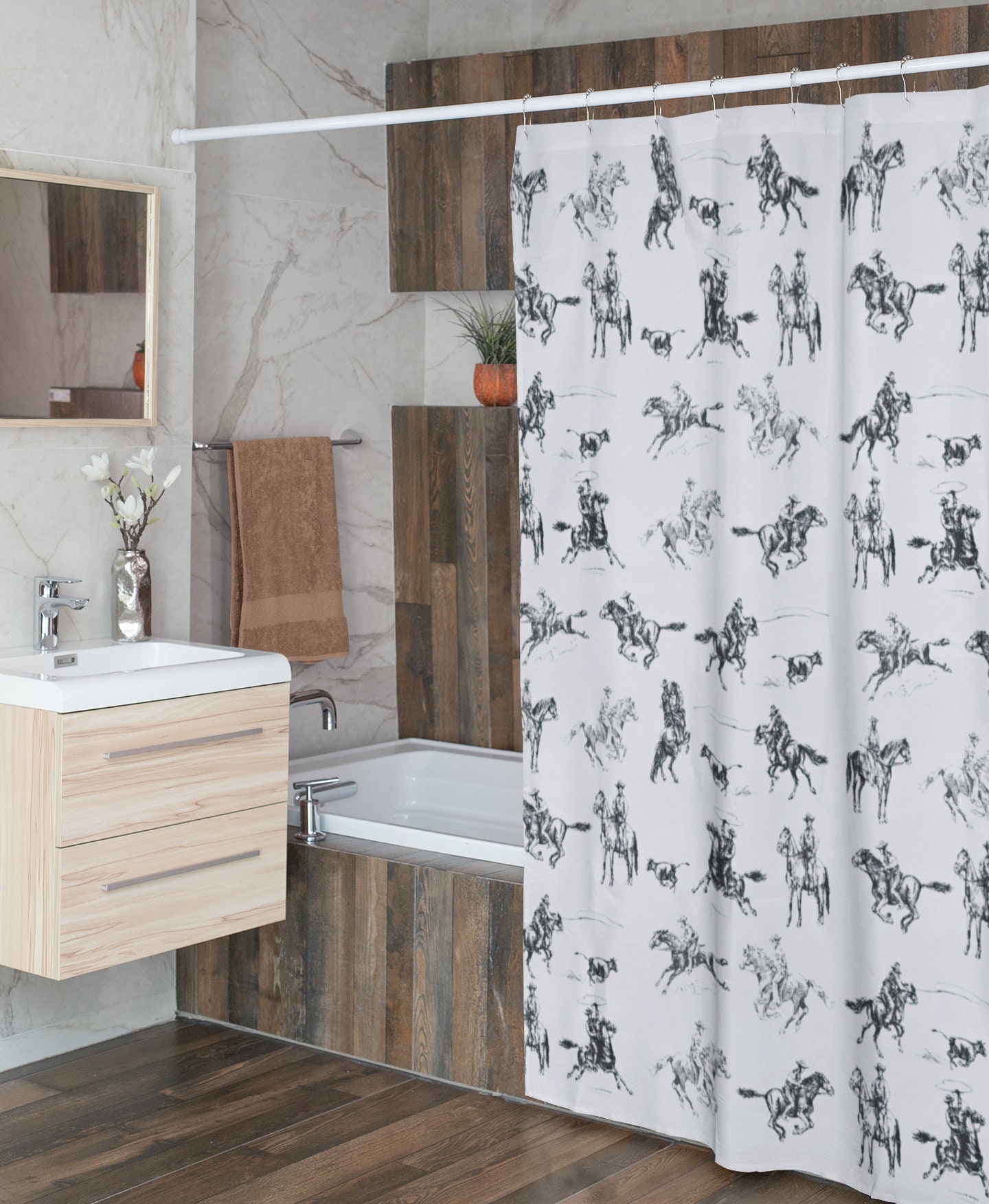 Southwestern Bathroom Decor Shower Curtain With Wild West Shower Curtain And Western Bathtub Curtain Design