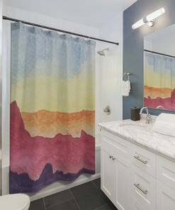 Southwestern Bathroom Decor Shower Curtain with Tribal Design