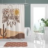 Southwestern Cactus Shower Curtain, Customizable Western Bathroom Decor with Personalized Boy Design