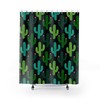 Southwestern Cactus Shower Curtain, Unique Bathroom Decor Theme