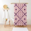 Southwestern Geometric - Vintage Bathroom Shower Curtains Blush Pink Eggplant 