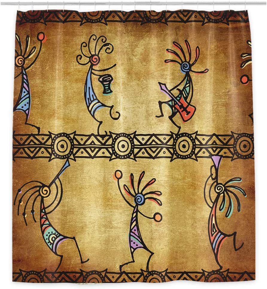 Southwestern Kokopelli Shower Curtain For Native American Decor