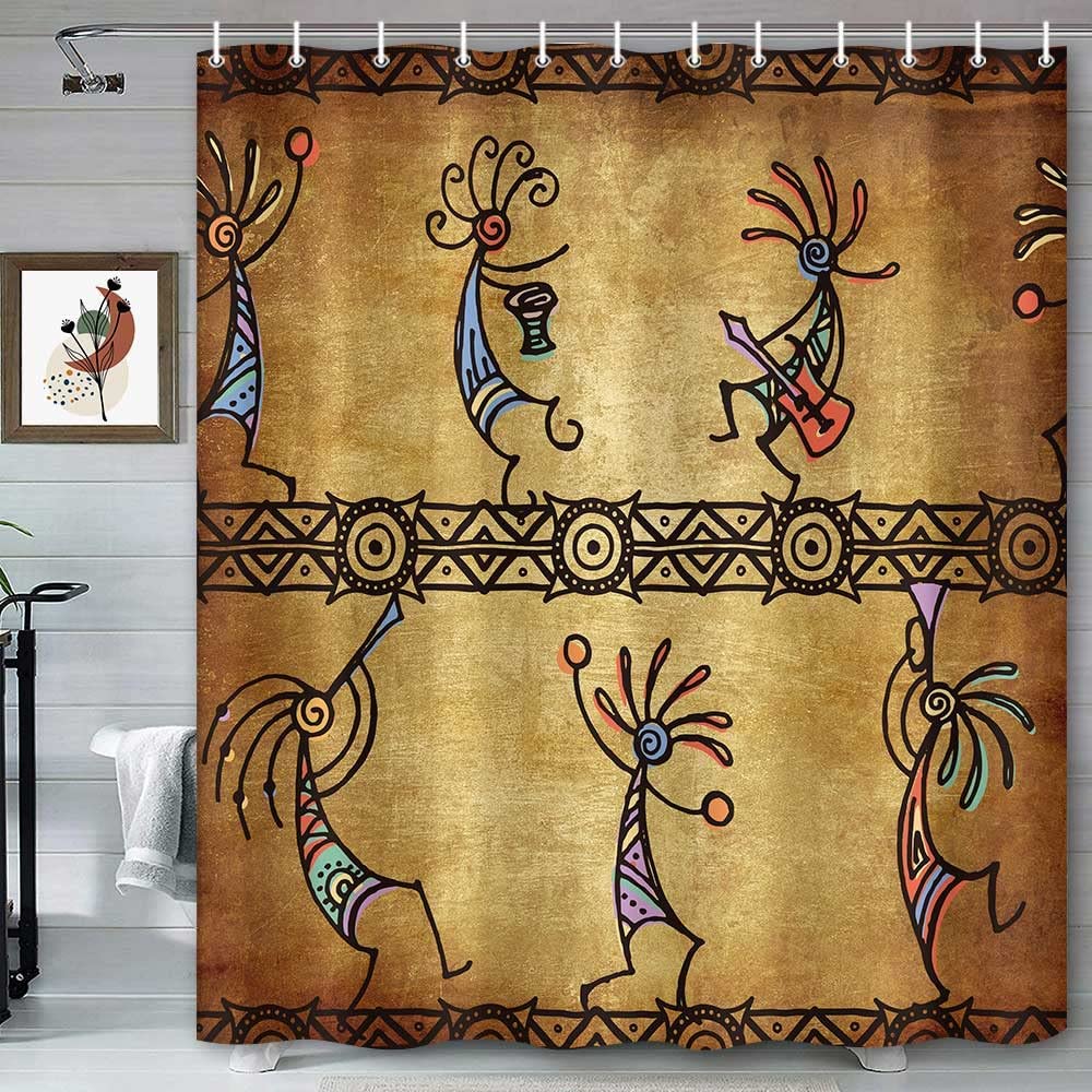 Southwestern Kokopelli Shower Curtain For Native American Decor - Image 2