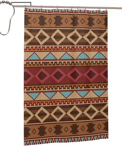 Southwestern Native American Aztec Shower Curtain - Ethnic Bathroom Decor