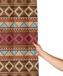 Southwestern Native American Aztec Shower Curtain - Ethnic Bathroom Decor