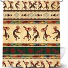 Southwestern Native American Bath Curtain with Kokopelli Shower Curtain Design, Elegant Bathroom Decor