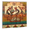 Southwestern Native American Bath Curtains with Kokopelli Shower Curtain Design