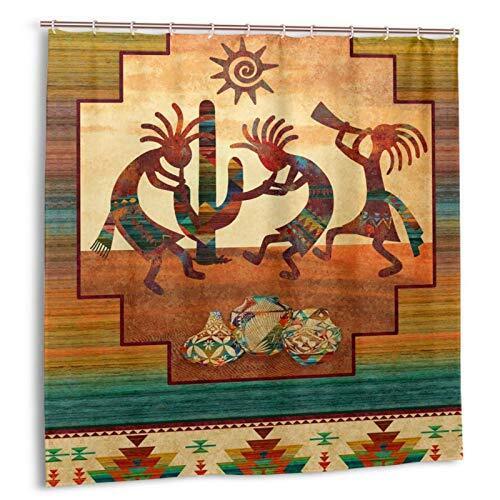 Southwestern Native American Bath Curtains with Kokopelli Shower Curtain Design