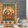 Southwestern Native American Bathroom Shower Curtain with Kokopelli Design, Perfect for Western Bathroom Decor