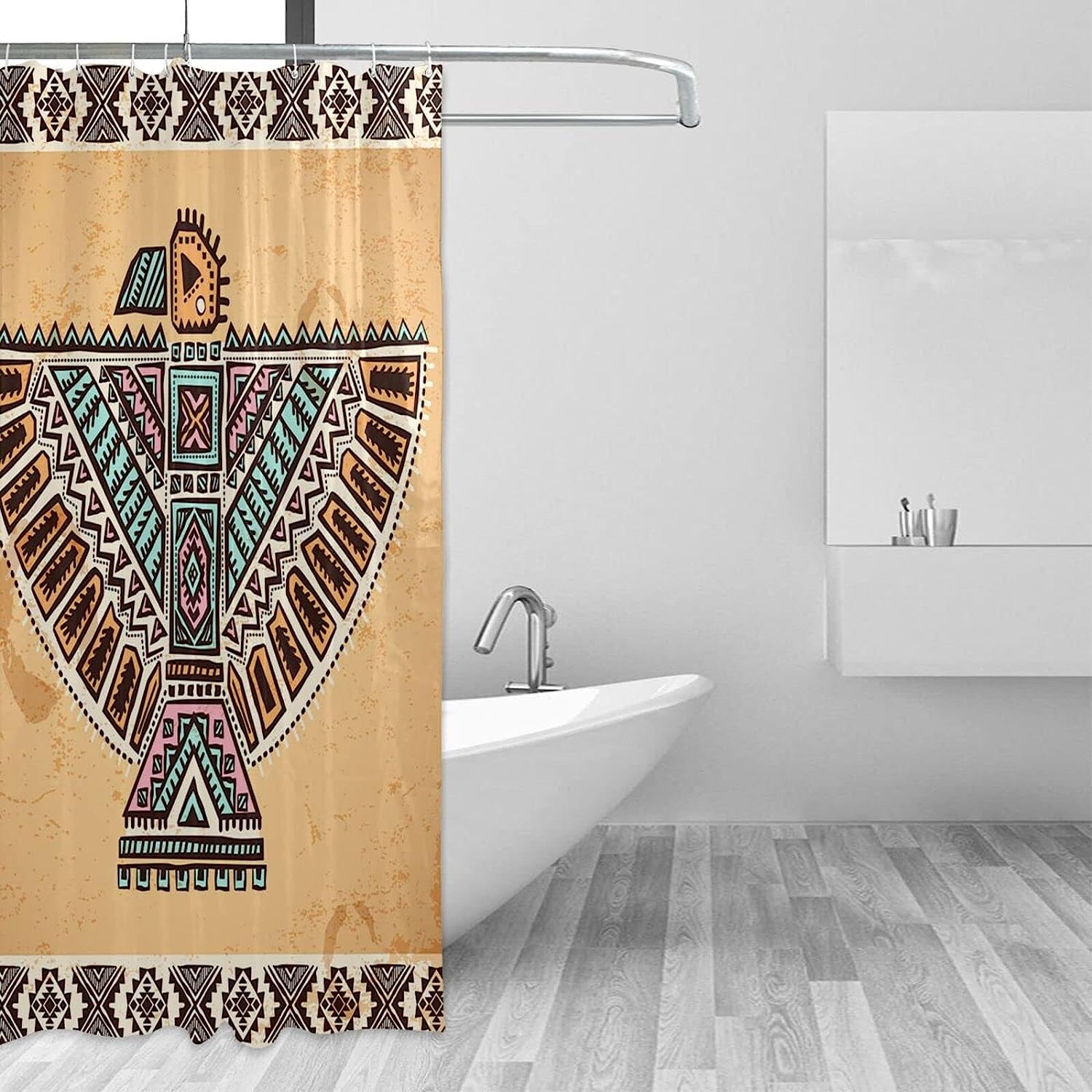 Southwestern Navajo Art Shower Curtain - Native American Bathroom Decor