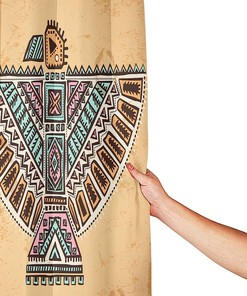 Southwestern Navajo Art Shower Curtain - Native American Bathroom Decor