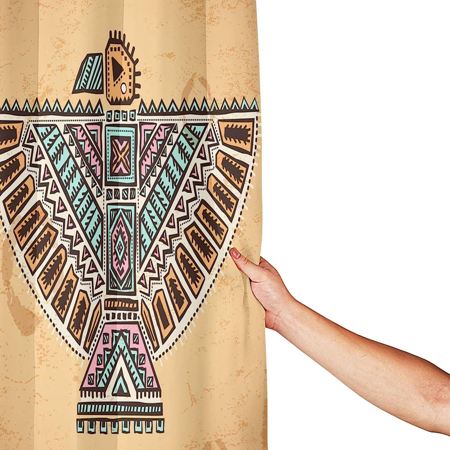 Southwestern Navajo Art Shower Curtain - Native American Bathroom Decor
