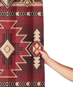 Southwestern Tribal Pattern Shower Curtain For Ethnic Bathroom Decor.