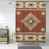 Southwestern Tribal Pattern Shower Curtain for a Geometric Style