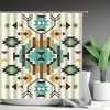 Southwestern Tribal Shower Curtain, Native American Aztec Geometric Bathroom Decor
