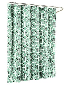 Spa Teal Aqua Green Shower Curtain, Relaxing Bathroom Decor