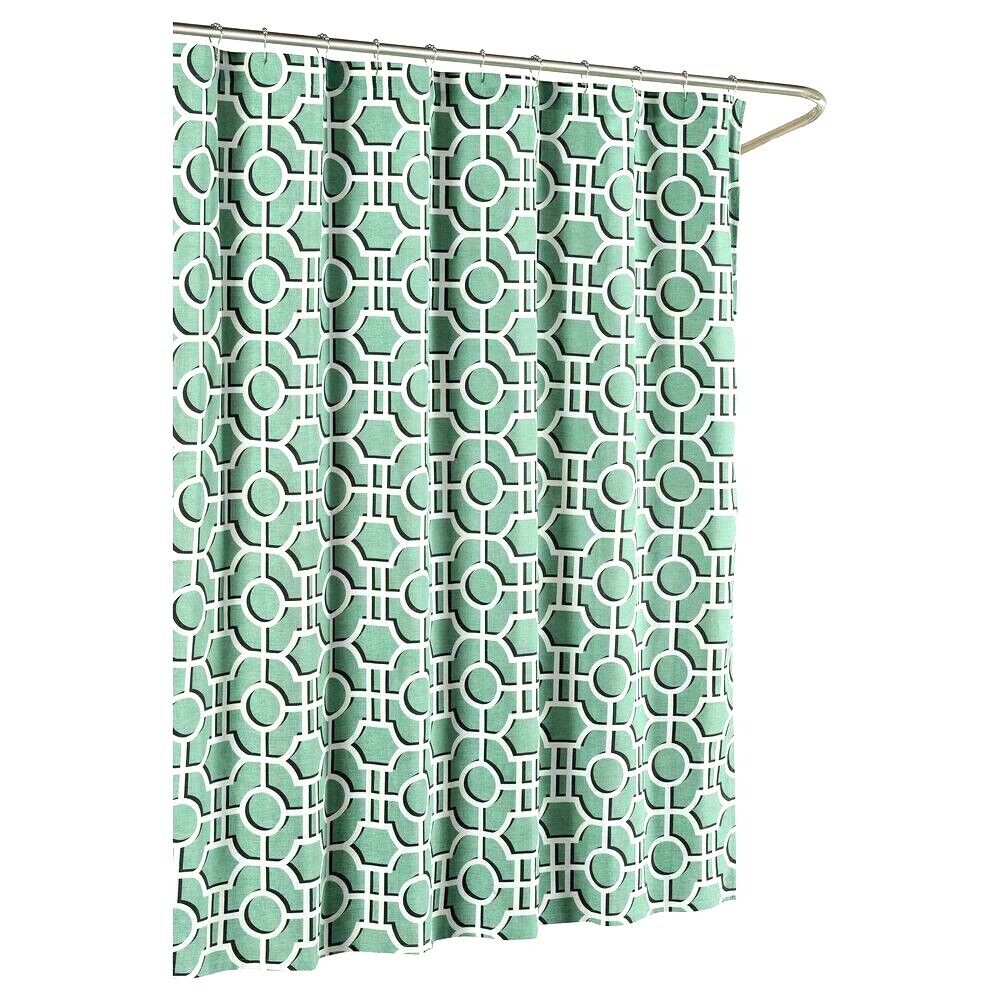 Spa Teal Aqua Green Shower Curtain, Relaxing Bathroom Decor