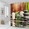 Spa Zen Garden Shower Curtain Magical Japanese Design Relaxation Bathroom Fabric