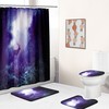 Space Elk Shower Curtain with Starry Sky Design 