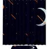 Spacescape Moon Print Shower Curtain for Futuristic Bathroom Decor 