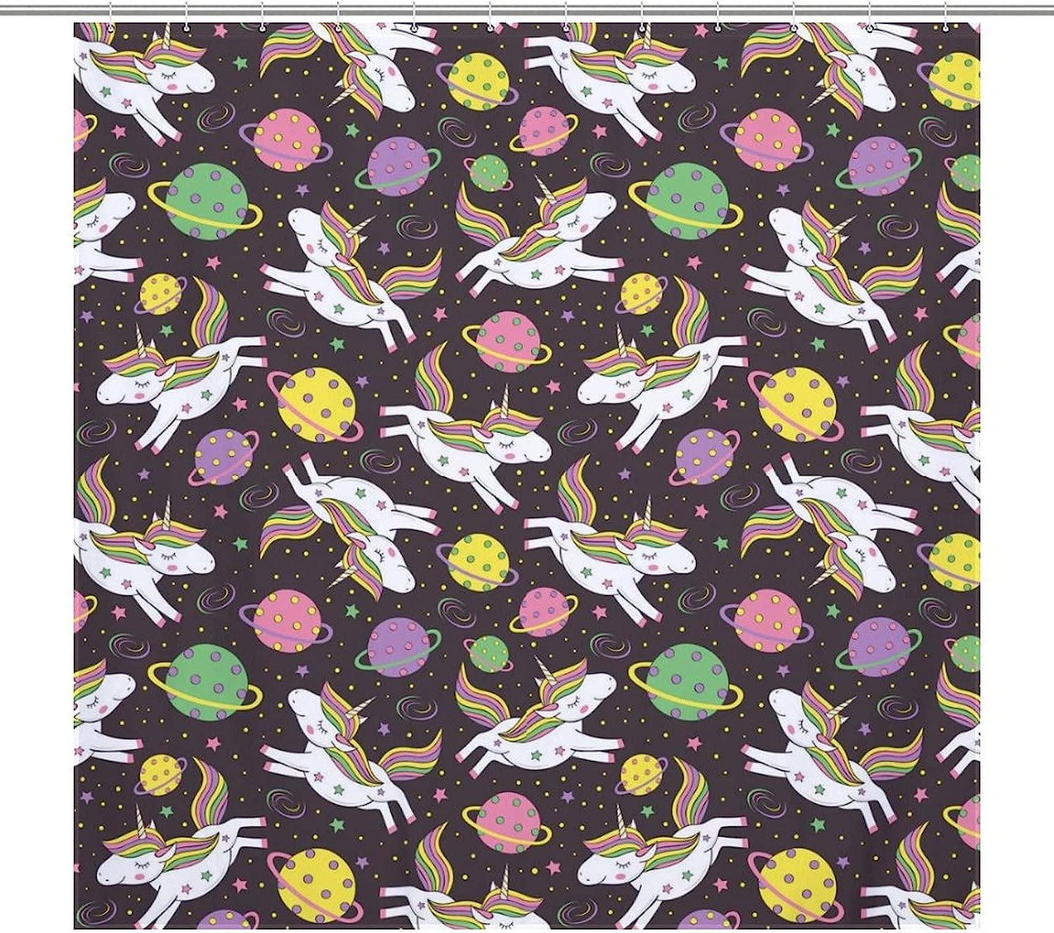 Space-themed Unicorn Shower Curtain for Out-of-This-World Bathroom Decor