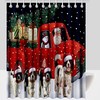 Spanish Water Dog Christmas Shower Curtain for Dog Lovers