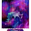 Sparkly Unicorn Galaxy Shower Curtain - A Magical Addition to Your Bathroom 