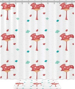 Speckled Mushroom Shower Curtain For A Whimsical Bathroom