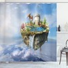 Spectacular Dragon Castle Tower Waterfall Shower Curtain For A Majestic Bathroom