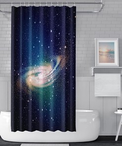 Spectacular Milky Way Colorful Starry Sky Shower Curtain for an Out-of-this-World Bathroom Decor