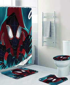 Spider-Man Across Spider Verse Bathroom Shower Curtain Set for an Enticing Design