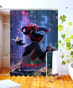 Spider-Man Across the Spider-Verse Waterproof Shower Curtain for a Modern Marvel-Inspired Bathroom Design