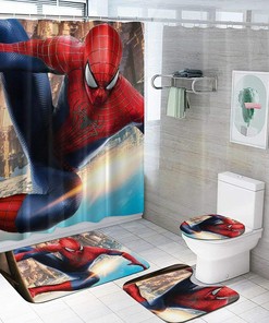 Spider-Man Bathroom Set with Matching Shower Curtain for a Cohesive Look