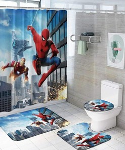 Spider-Man Bathroom Set with Matching Shower Curtain for a Cohesive Look