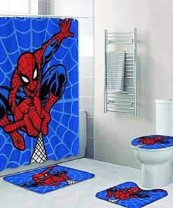 Spider-Man Bathroom Set with Matching Shower Curtain for a Cohesive Look