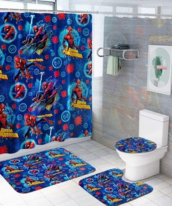 Spider-Man Comics Theme Bathrooms Shower Curtain for Comic Book Collectors