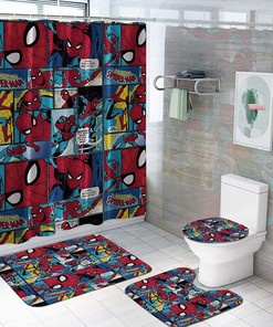 Spider-Man Comics Theme Bathrooms Shower Curtain for Comic Book Collectors